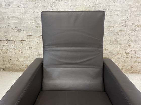 Image 1 of Poltrona Brühl Tomo in pelle marrone