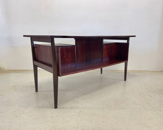 Image 1 of Rosewood Desk By Gunnar Nielsen For Tibergaard, 1960s.