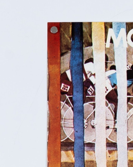 Image 1 of Originele vintage Olympische poster van het wielrennen in Moskou in 1980 – Vintage – 61x40,5 cm