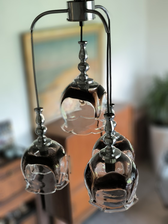 Image 1 of Lampadario a cascata con 4 elementi in vetro di Murano, Italia, anni '60.