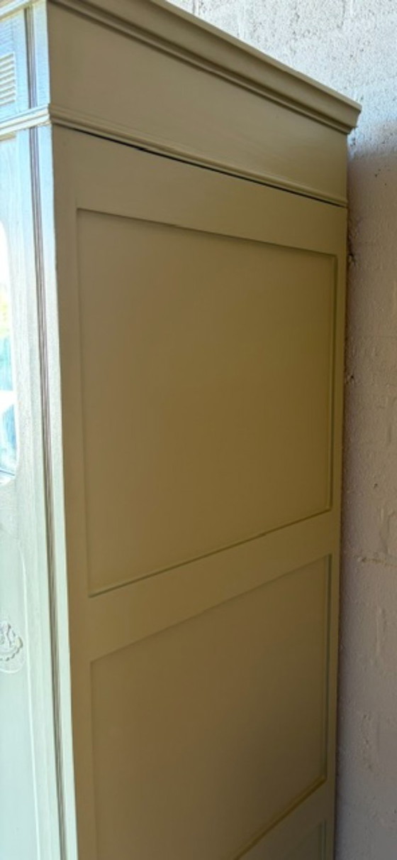 Antique vintage wardrobe, restyled, with mirrors, Wood, Green (photo 12 of 17)