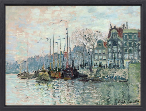 Claude Monet --- Vue du Kromme Waal à Amsterdam