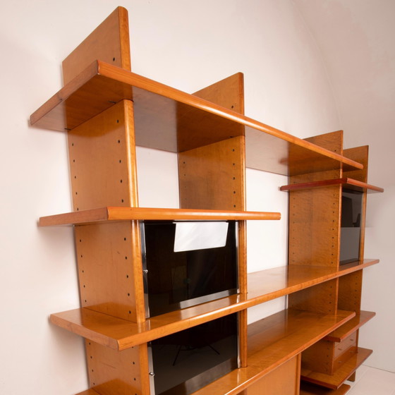 Giovanni Offredi Crossing Libreria per Saporiti Italia Legno d'Acero Occhiolinato 1970 – Librerie (photo 15 of 22)