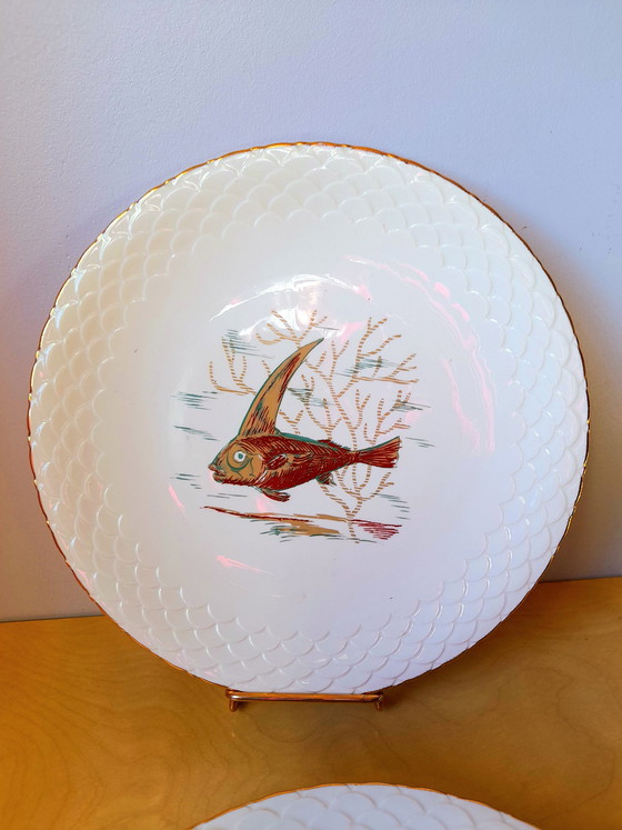 Image 1 of Limoges porcelain fish plates