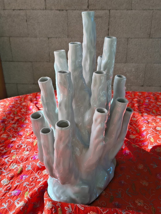 Image 1 of Jarrón Coral PolsPotten 20 tubos blanco