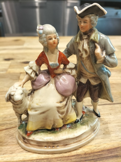 Antique statuette, circa 1850, signed