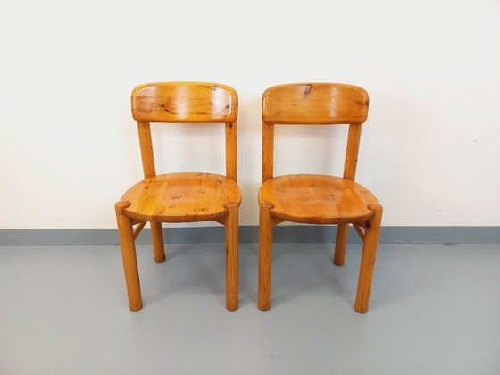 Image 1 of Set di 2 sedie vintage scandinave in pino Rainer Daumiller degli anni '60/'70