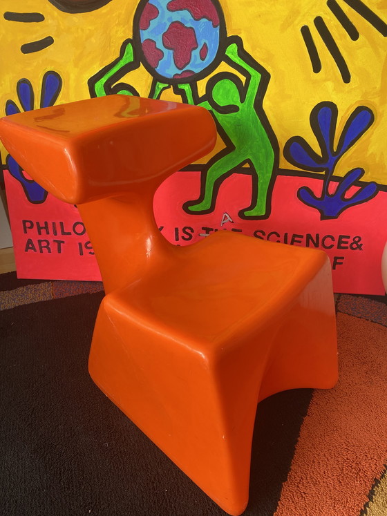 Image 1 of Chaise enfant Colani Zocker, orange, design années 70
