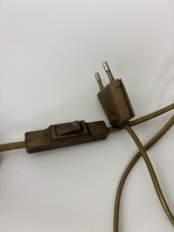 Image 1 of Lampe de table Art Déco style Tiffany, statue de femme