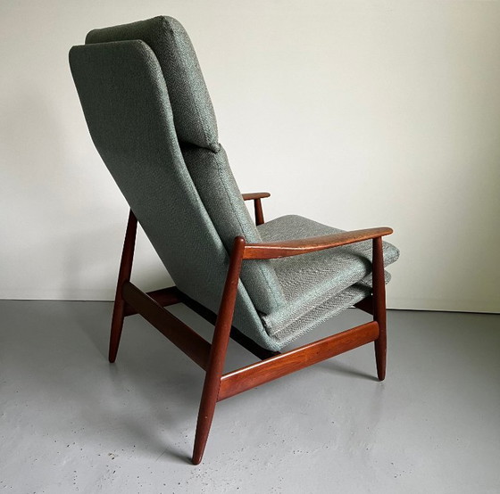Image 1 of Vintage Deense teakhouten loungestoelen van Poul Volther: fauteuils in mid-century modern stijl.