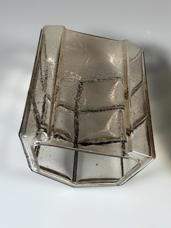 Image 1 of Lámpara de pared de los años 60/70, Glassworks Limburg, Alemania, vidrio y metal.