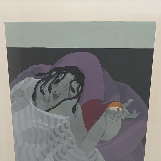 Image 1 of Acrylgemälde auf Papier von Daniel Bec, 1970er Jahre