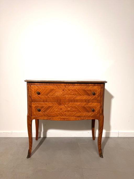 Franse ladekast met marqueterie