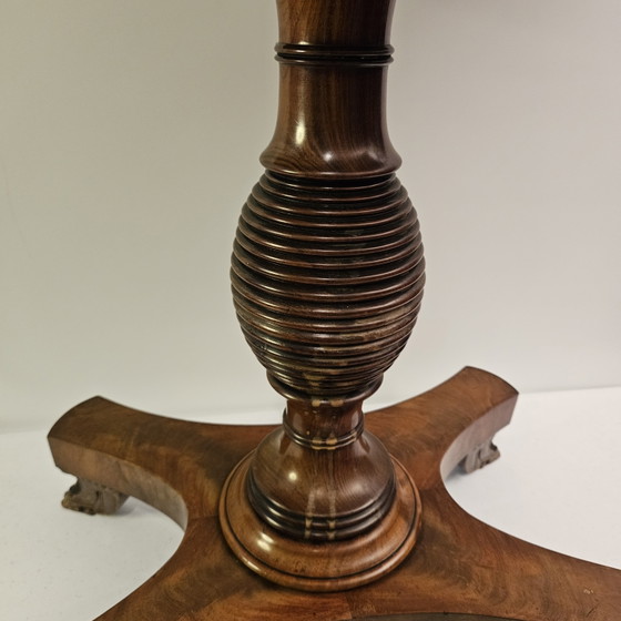 Table de jeu/console de style Régence ancienne en acajou - XIXe siècle – Tables d'appoint, Wood (photo 5 of 8)