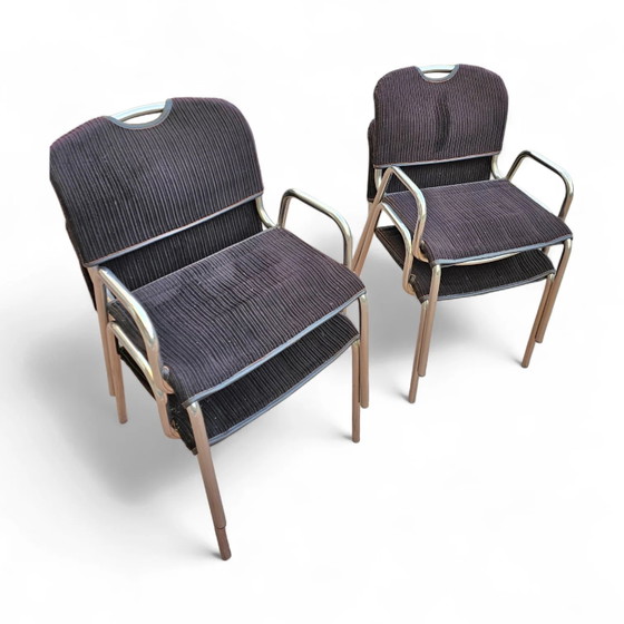 4 x black upholstery Castiglietta dining Chairs by Castiglioni for Zanotta / Italy 1960s (photo 7 of 26)