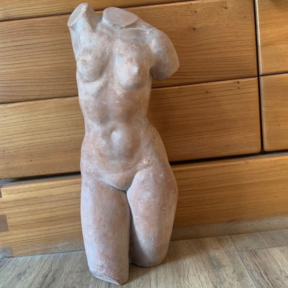 Terracotta female nude Sculpture signed Jean Portal, Ceramic, Beige, Vintage (photo 2 of 15)
