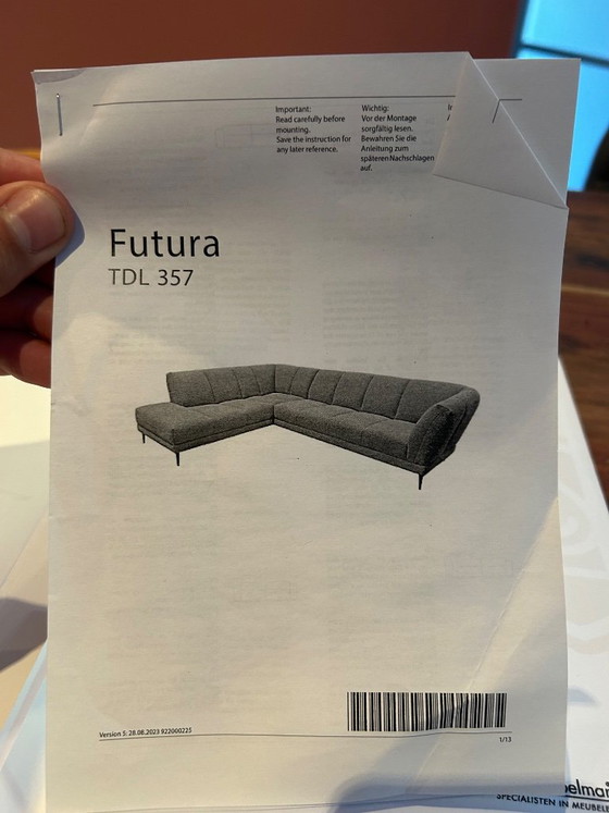 Montel Futura 3-Seater Sofa Grey – Montèl, Metal, Textile (photo 6 of 11)