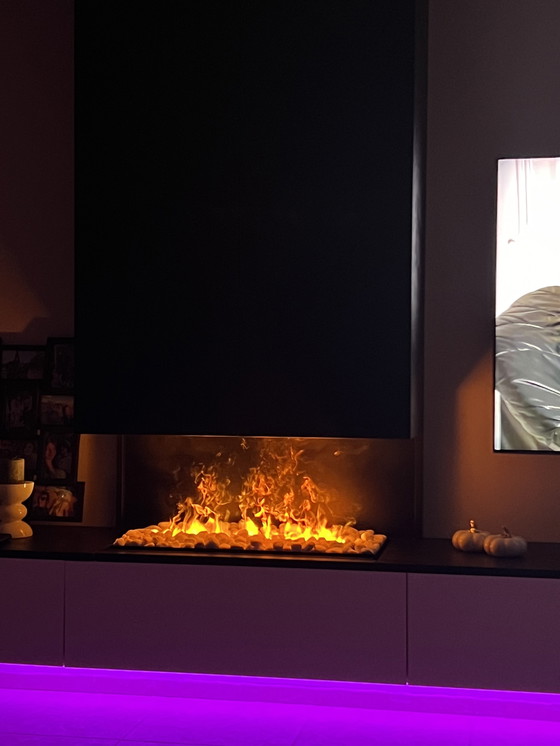 Image 1 of TV wall unit with mood fireplace