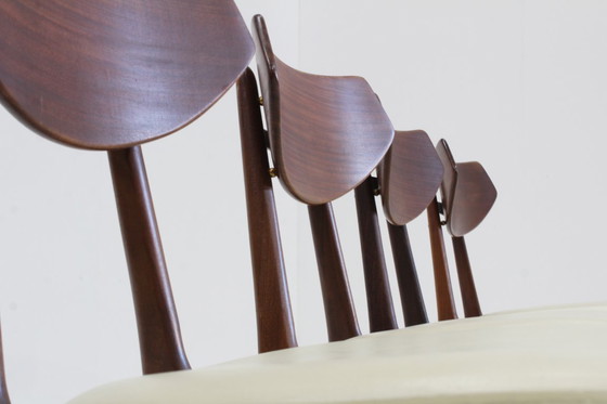 Image 1 of Set van 4 Vintage Mid Century eetkamer stoelen 1960s