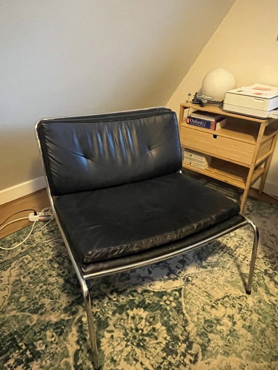 Image 1 of Piero Lissoni Frog Design Stoel - Leder & Staal