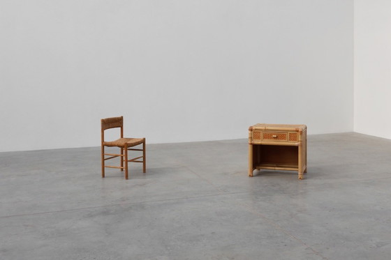 Image 1 of Cómoda o mesilla de noche italiana de bambú y mimbre de los años 70