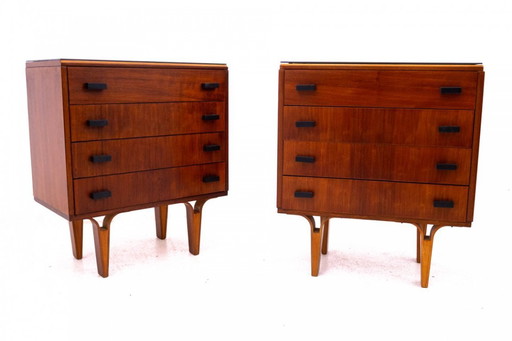 Pair of nightstands, Czechoslovakia, 1970s, designed by Frantisek Mezulanik.