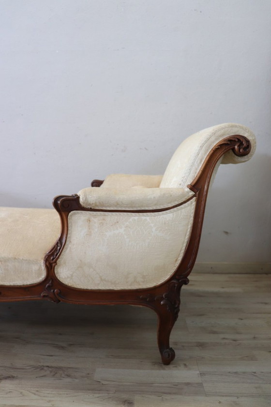 Image 1 of Chaise longue ancienne, Italie, fin du XIXe siècle