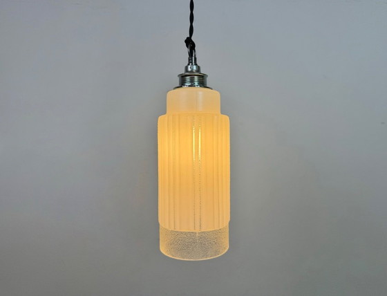 Image 1 of Vintage glazen plafondlamp, jaren 70