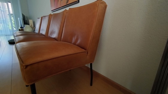 4x Haveco Zoeterwoude Esszimmerstühle, Leder, Braun (Foto 6 von 12)