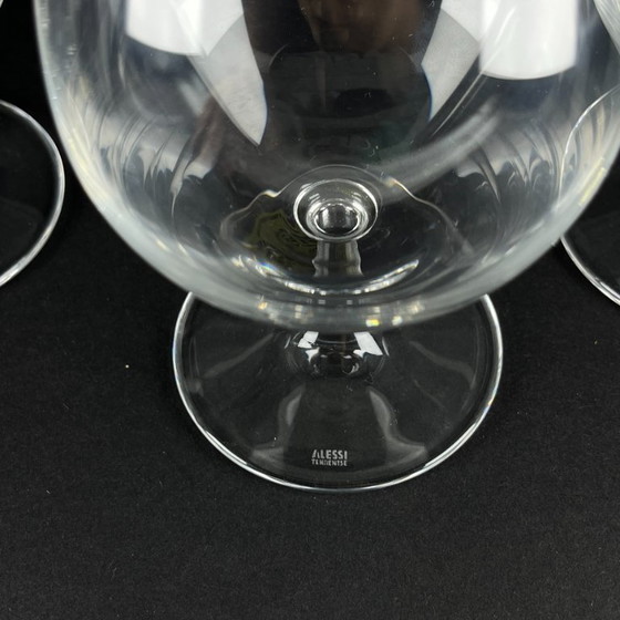 4 bicchieri da cognac Alessi Tendentse – Cristallo al piombo 24% (design postmoderno) – Bicchieri e caraffe (photo 3 of 5)