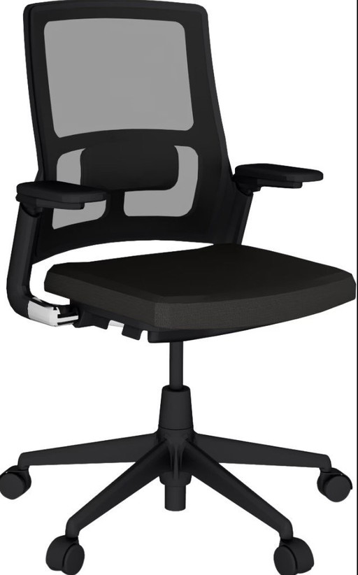 Office Chair Adjustable Medium-High, Transparent Mesh Back and Equipped with a Synchro Movement Mechanism