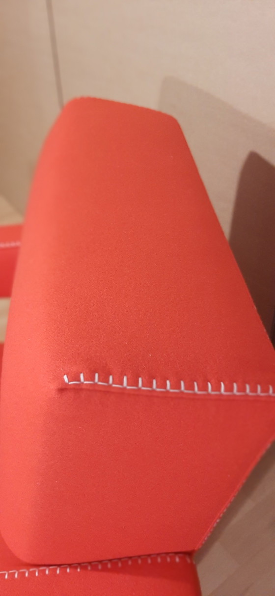 Image 1 of Cassina 2 Poltrona 637 Utrecht Nuova Mai Usata Lampo Rosso Lana 13L