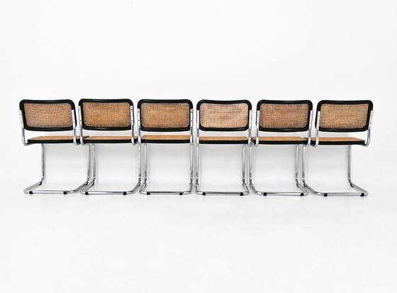 Image 1 of Sillas de comedor estilo B32 de Marcel Breuer, juego de 6