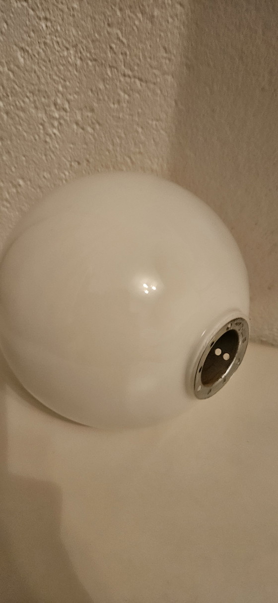 Image 1 of Lámpara de sobremesa de madera escandinava con bola de cristal