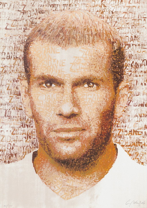 Britz, Chris - Zidane (Zinédine Zidane) - Handsigned - Offset lithograph