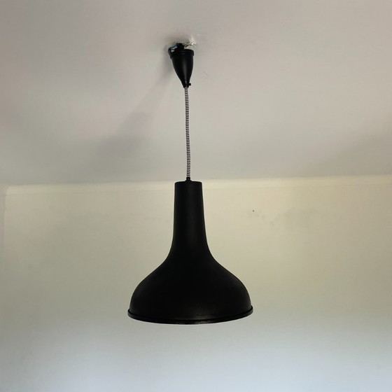 Vintage Industrial Black Aluminium Pendant Lamp (photo 3 of 9)