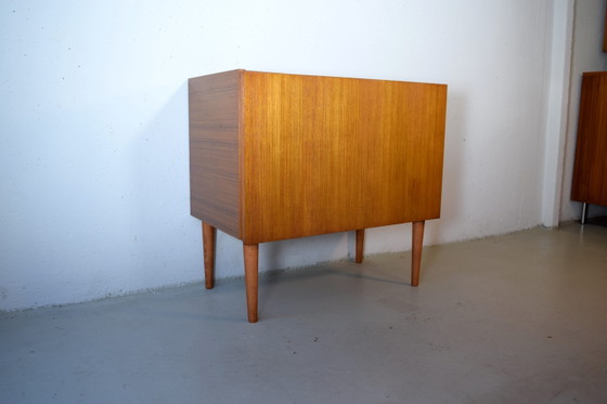 Image 1 of Meuble à disques vinyle vintage en teck des années 1960