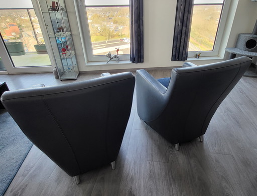 2 Leolux Luxe Armchairs