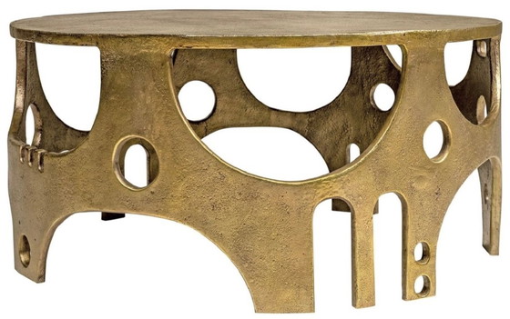 Image 1 of VLAB Brutalist table, bronze finish