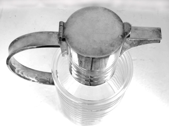 Vintage "Onde" Glass Silver-Plated Pitcher by Sergio Asti for Arnolfo di Cambio – Glass & Decanter (photo 7 of 10)