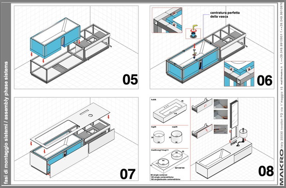 Image 1 of Mueble de baño de diseño Makro; lavabo de mármol con bañera