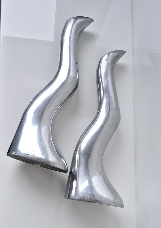 Image 1 of 2 candelabros IKEA Anna Everlund / Efverlund, patrón en zigzag, años 80