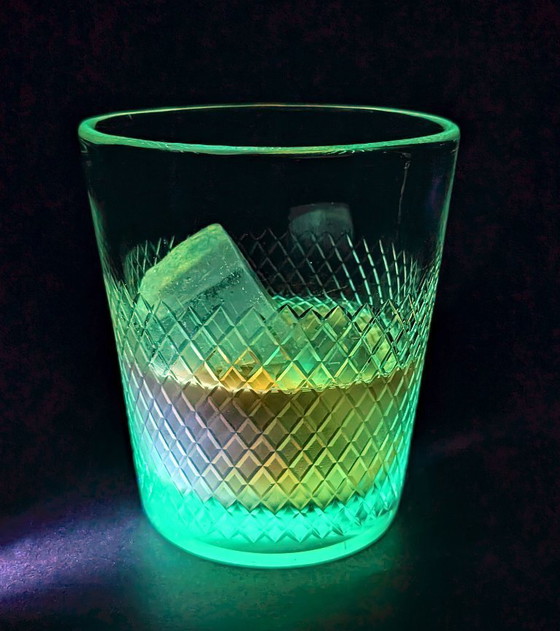 Image 1 of Vintage Crystal Ice Bucket - UV Reactive