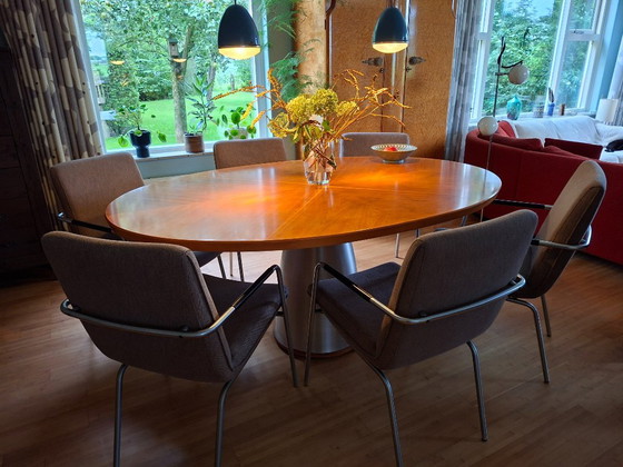 6 Gelderland Zoom 925 stoelen Paul Young voor Gelderland – Eetkamerstoelen, Chrome (photo 4 of 8)