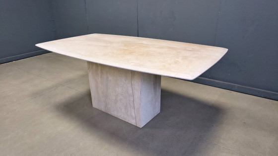 Image 1 of Vintage travertine dining table, 1970s
