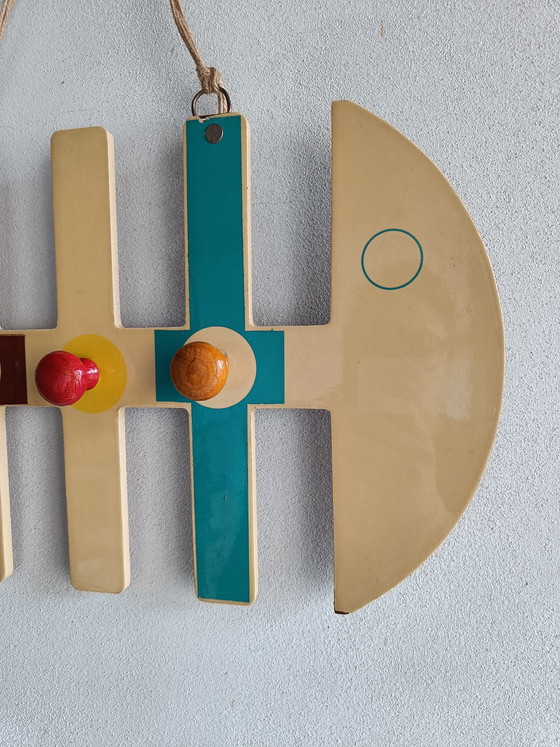 Image 1 of Appendiabiti in legno stile Mid-Century Modern, a forma astratta di pesce, Italia, anni '60