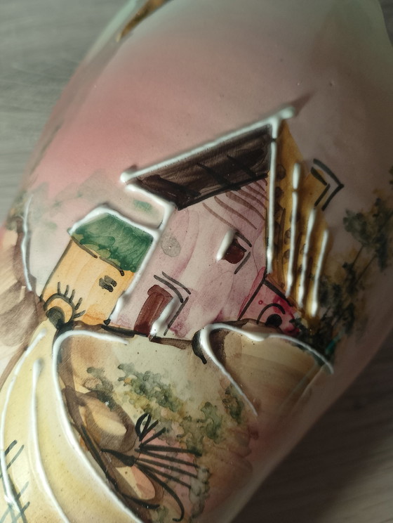 Image 1 of Seto porcelain vase with optical illusion of a hidden face, Japan, 1950