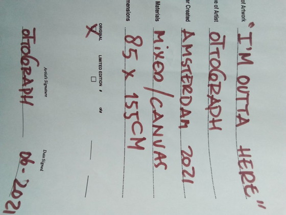 Image 1 of Pintura Otógrafo. -Me voy de aquí 2021