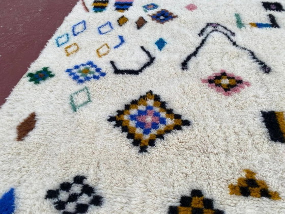 Beni Ouarain rug 300x200 cm – Cream wool with symbolic patterns – Rugs & carpets, Cotton (photo 7 of 13)