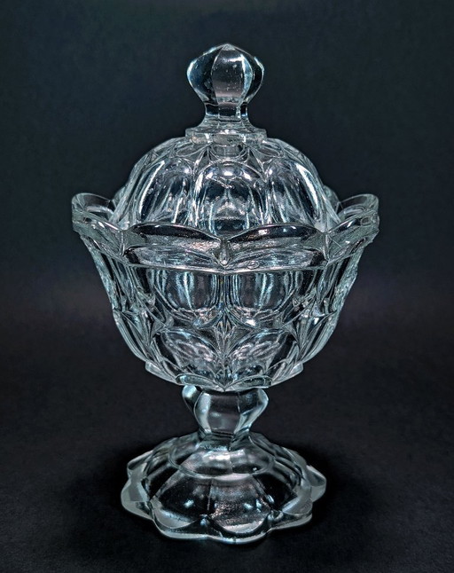 Vintage Candy Dish ( Bull's eye/Colonial 1900-1920 ) UV Reactive